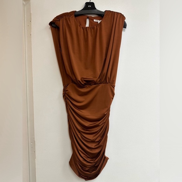 NWT Veronica Beard $448 Bora Short Sleeve Ruched Dress - Picture 5 of 8